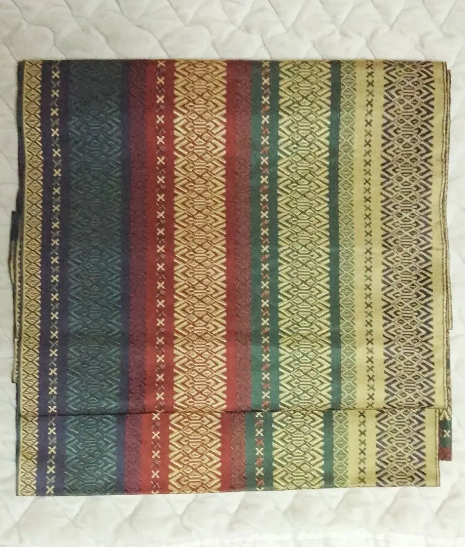 Thumbnail of Exclusive Obi 1246 ● High-Grade Pure Silk Hakata-ori, Fully Woven, Matsuba Style, 9-sun Nagoya Obi