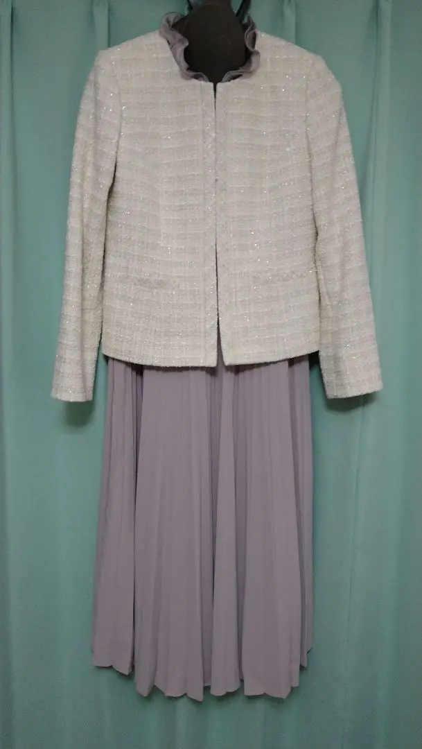Thumbnail of Gray lace top with dress suit
