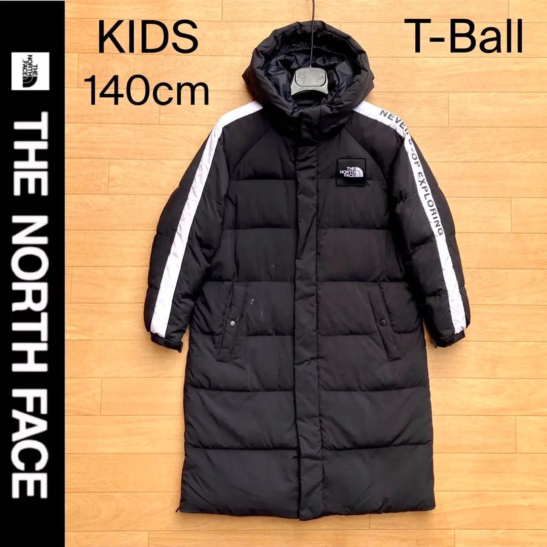 ノースフェイス140  THE NORTH FACE 黒 コート サイズ140 ノースフェイスダウンコートブラックキッズ140