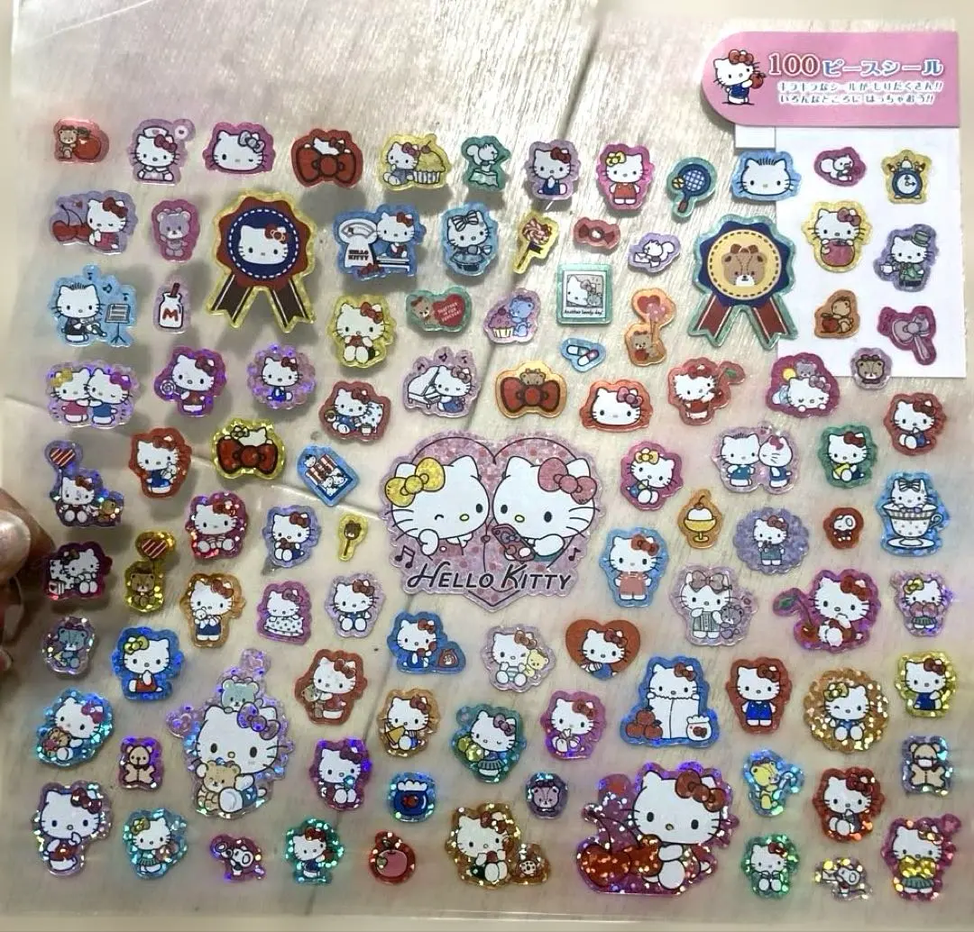 Thumbnail of ♡ Hello Kitty 100-piece sticker sheet for sticker albums ♡ Hard to find! Bonus with a comment! ♡