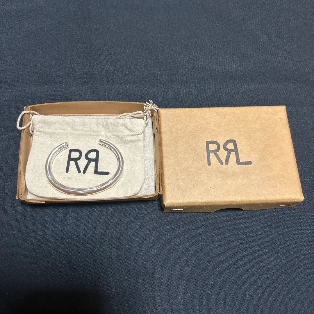 【らふ0311】【超希少】【新品未使用】RRLシルバーバングル 牛革 らふ0311様専用】【超希少】【新品未使用】RRLシルバーバングル