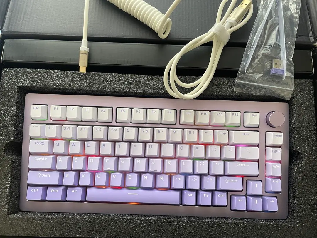 MonsGeek M1HE グラデーションパープル 英語配列キーボード 本体 MONSGEEKからM1HEが新発売｜磁気キースイッチ/メカニカルキー