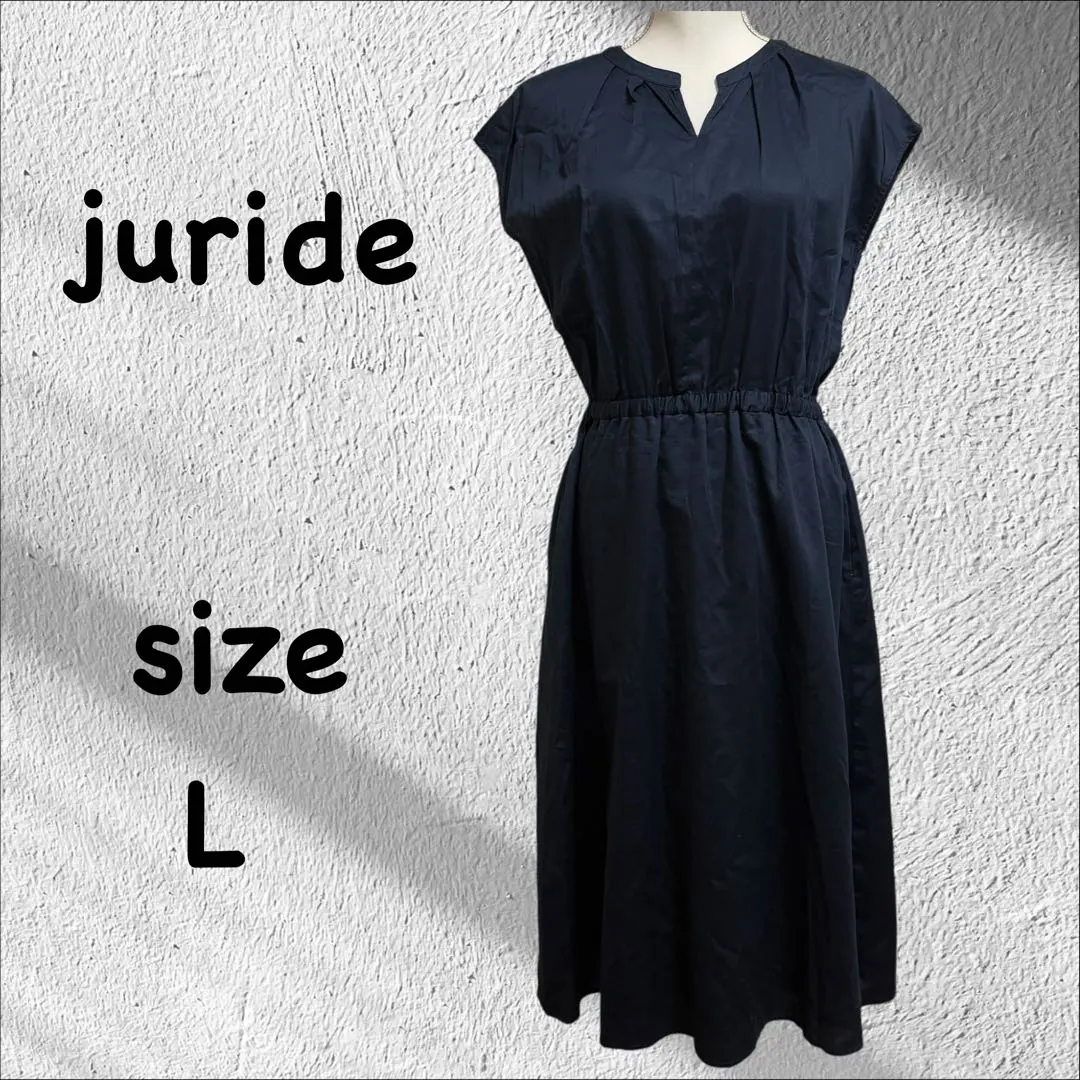 Thumbnail of juride (L) Dress, Navy, French Sleeve, Long Length, Simple