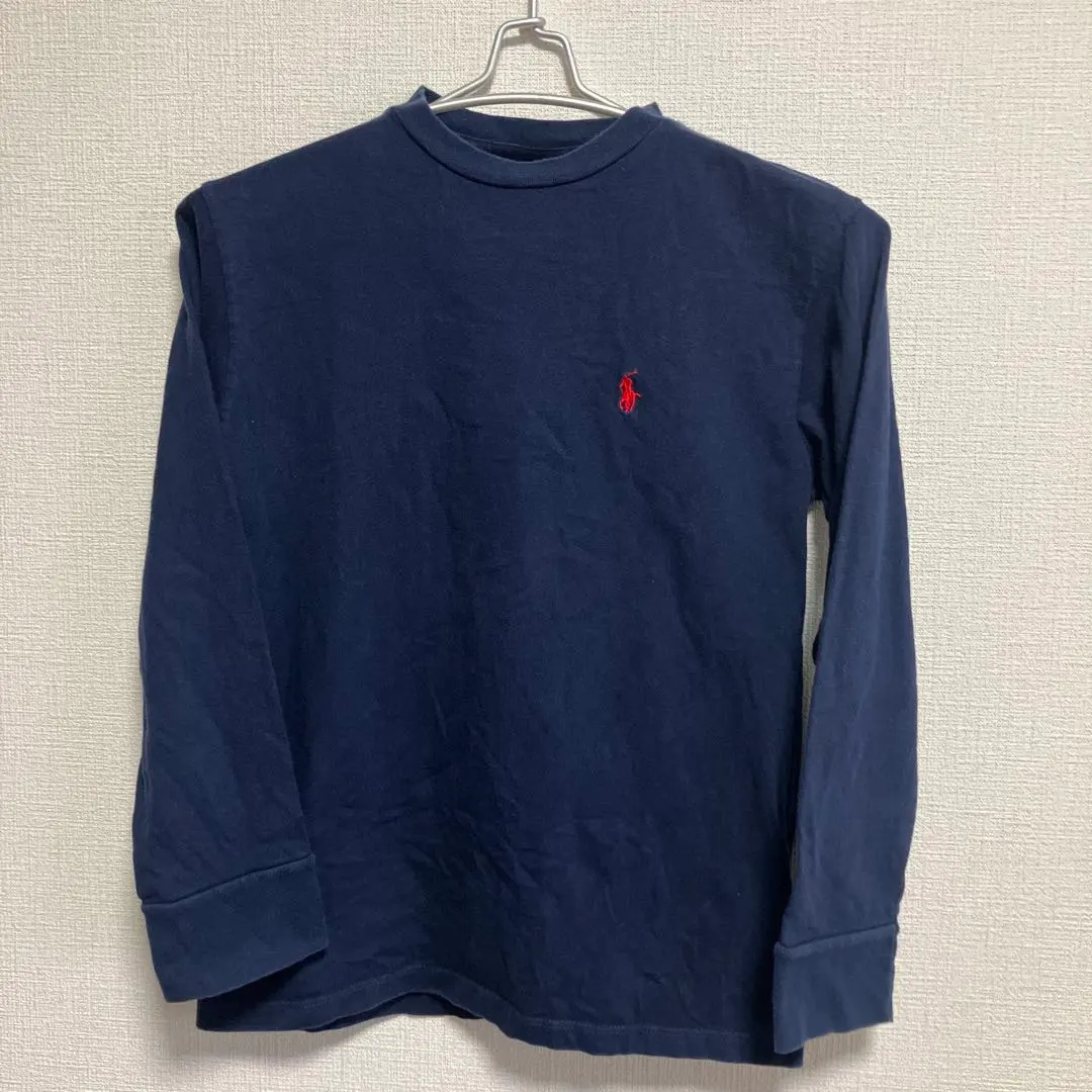 Thumbnail of Polo Embroidery Navy Long Sleeve T-shirt S