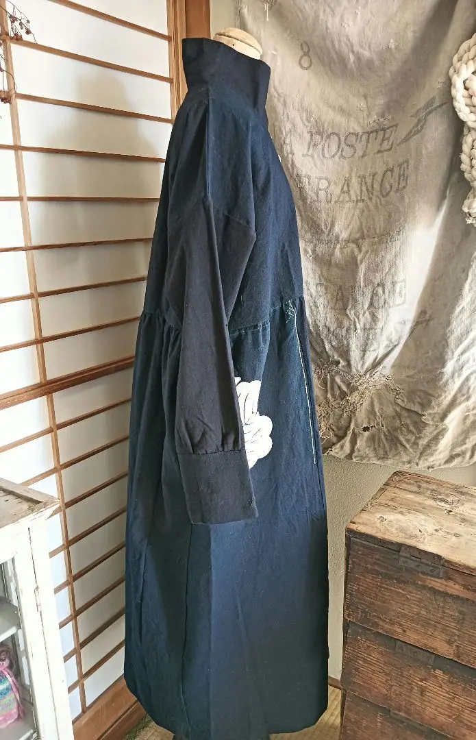 Thumbnail of Oversized vintage fabric dress, like a nun's habit, size 50, handmade