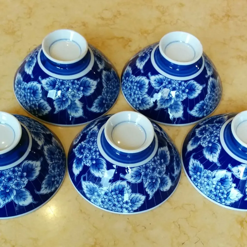 繡球花紋樣 飯碗 未使用 的縮圖