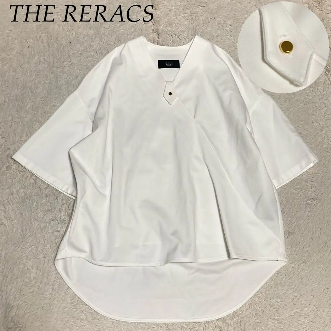 ✨新品未使用タグ付き✨THE RERACS ハイネック半袖シャツ ホワイト 38 2025年最新】THE RERACS 半袖の人気アイテム - メルカリ
