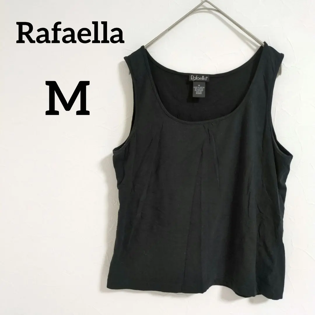 Thumbnail of Includes shipping ❤ Rafaella 【M】 Black Tank Top Sleeveless Shirt Simple