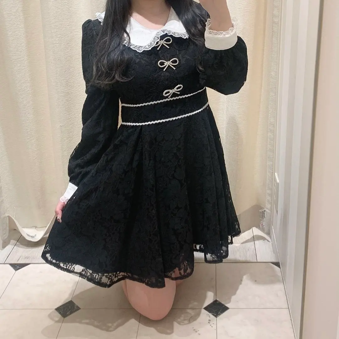 Evelyn 寶石緞帶OP 連衣裙 的縮圖