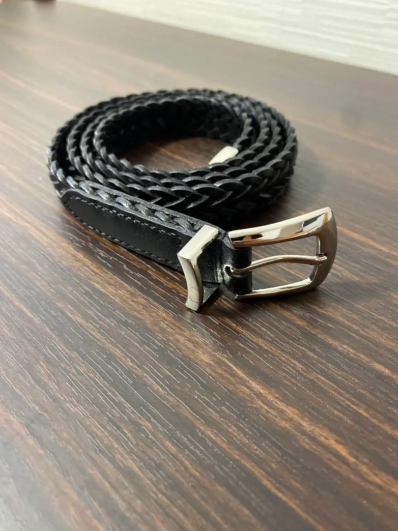 未使用！美品★MBハイエンドレザーベルト★ ついに再販！手編みメッシュで3点尾錠の高級仕様！MBハイエンド
