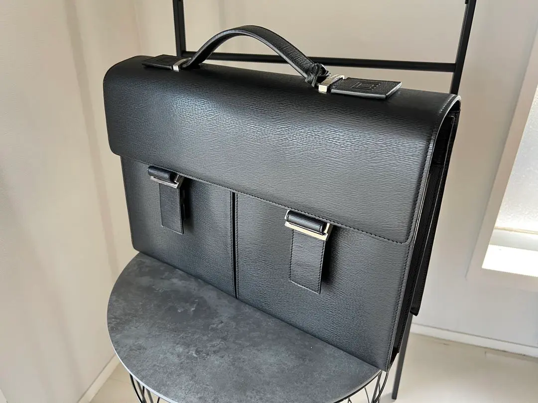 S.T. Dupont 2way レザー ジッポチャーム 大容量 ビジネスバッグ 美品】デュポン S.T. DUPONT レザー ビジネスバッグ ブラウン