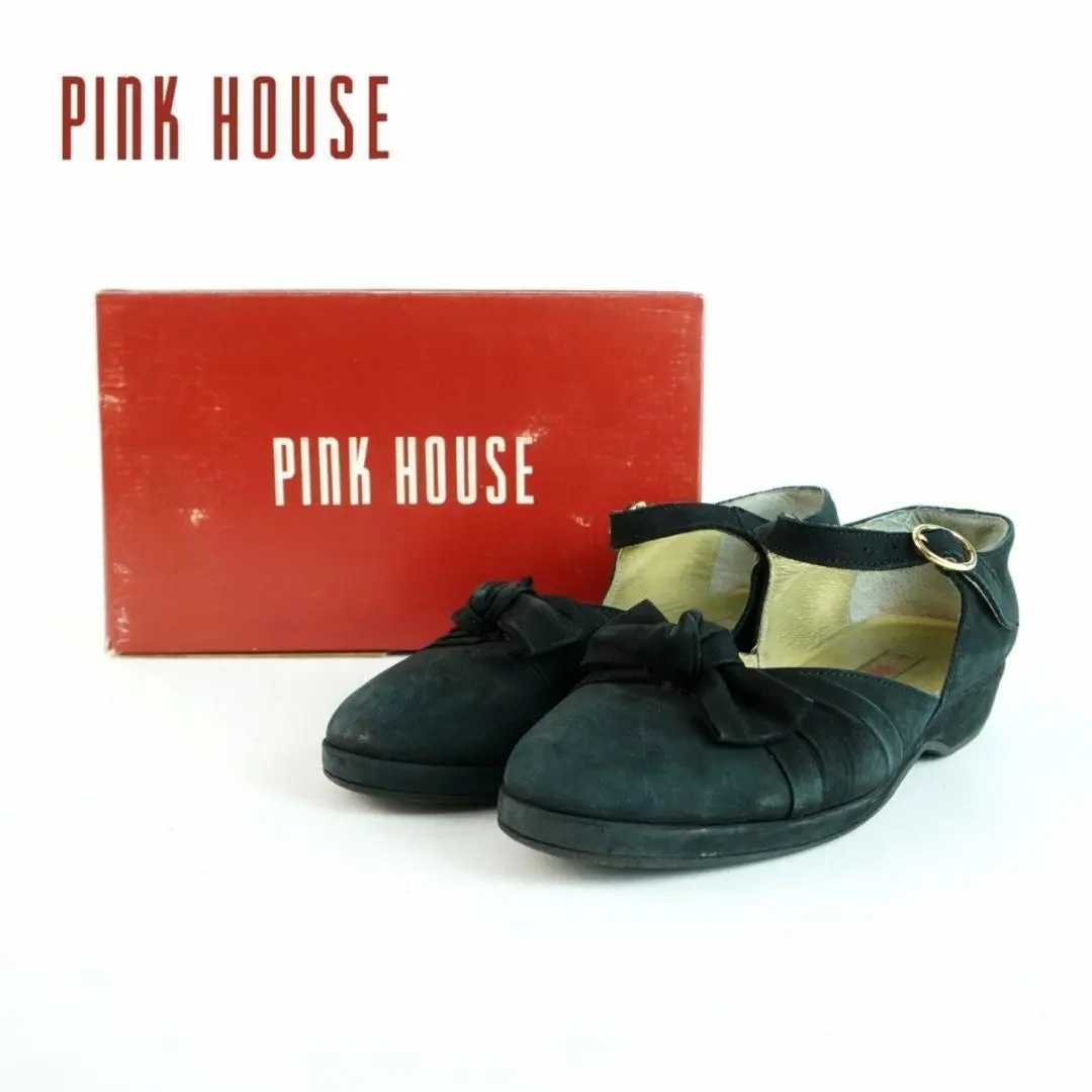 【PINKHOUSE】ピンクハウス　M　ピコフリル　バレエシューズ　パンプス PINKHOUSE】ピンクハウス M ピコフリル バレエシューズ パンプス