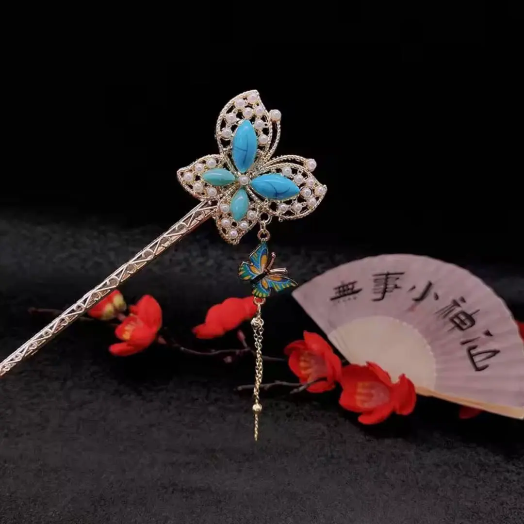 Thumbnail of Butterfly Hairpin, Butterfly Hair Ornament, Japanese-style Hairpin, Chinese Hairpin, Chinese-style Hair Ornament, Japanese Hair Ornament, Western-style Hairpin