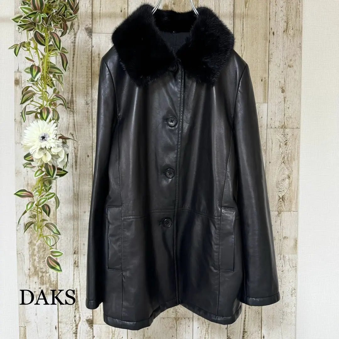 DAKS ダックス ラムレザー シングルライダース ジャケット 黒 サイズ9 2025年最新】Daks レディース レザージャケット・ライダースの
