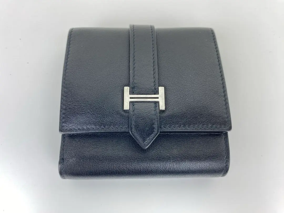 な*お様 HERMES エルメス ベアン レクトベルソ ブラック 三つ折り財布 エルメス HERMES 二つ折り財布 ベアンコンパクト ブラック 二