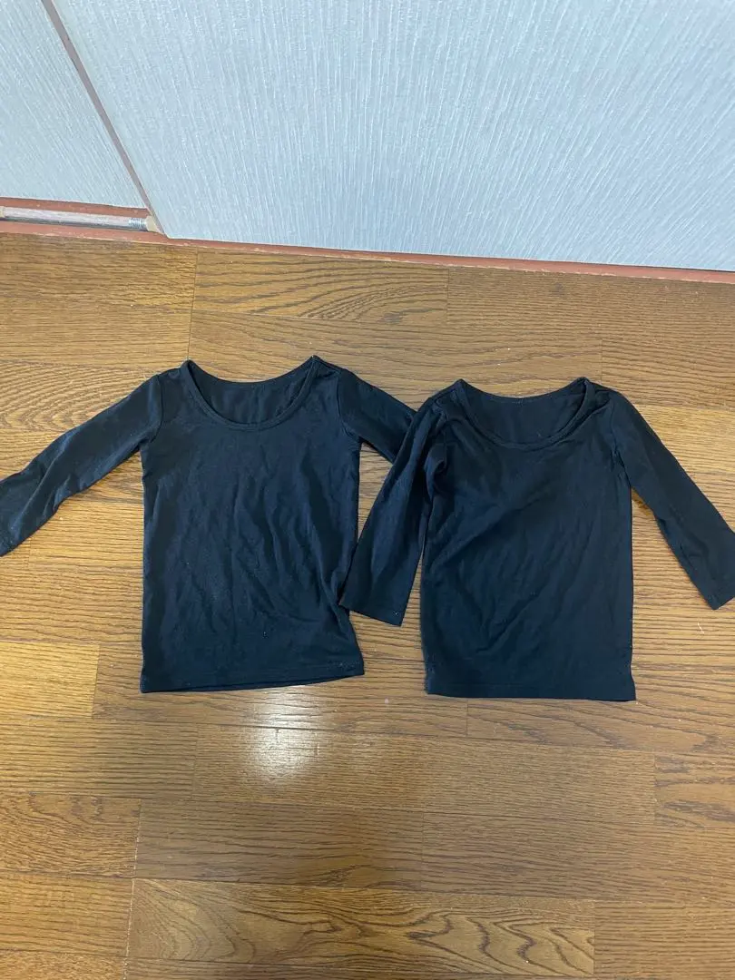 HEATTECH 黑色 長袖T恤 2件組 尺寸80 的縮圖