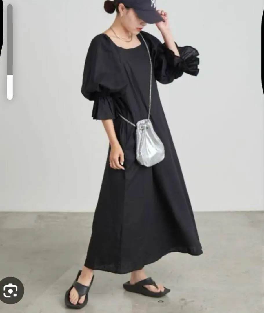 Thumbnail of Excellent Condition: CIAOPANIC TYPY Linen-Blend Dress with Voluminous Sleeves