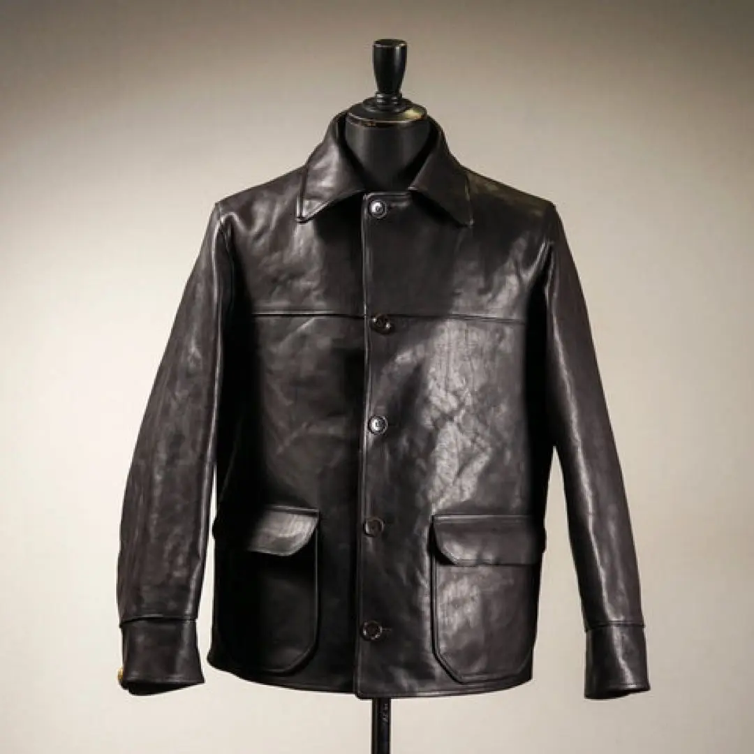 美品　GLAD HAND グラッドハンド　カーコート　ボアジャケット　M 牛革 GLAD HAND グラッドハンドカーコートボアジャケットM 牛革