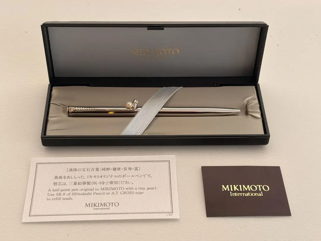 Thumbnail of 【Excellent Condition】MIKIMOTO Pearl Ballpoint Pen with Box, Sanitized