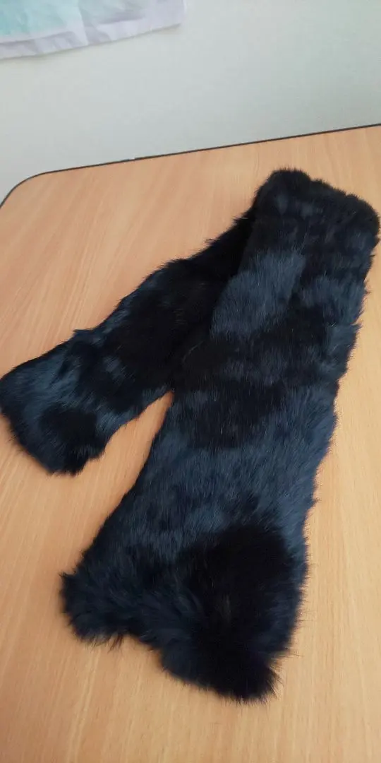Thumbnail of Real Fur Muffler, Collar, Black, Warm, Fur Shawl