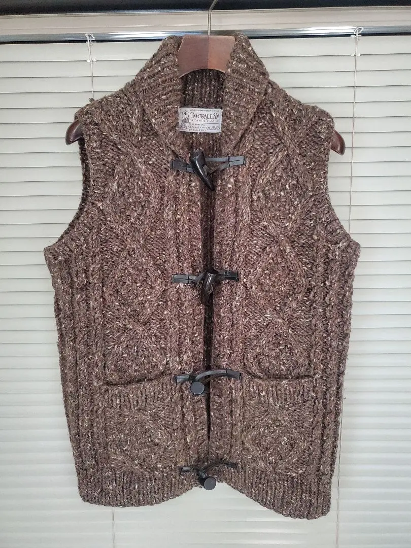 美品 INVERALLAN インバーアラン ウール ニット ベスト 315O△