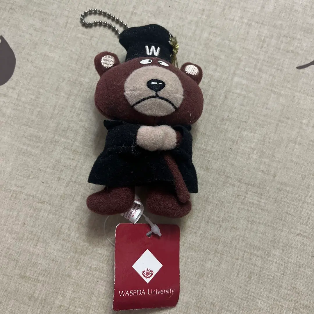 早稲田大学 熊くま ワセダベア キーホルダー ぬいぐるみ 戴い