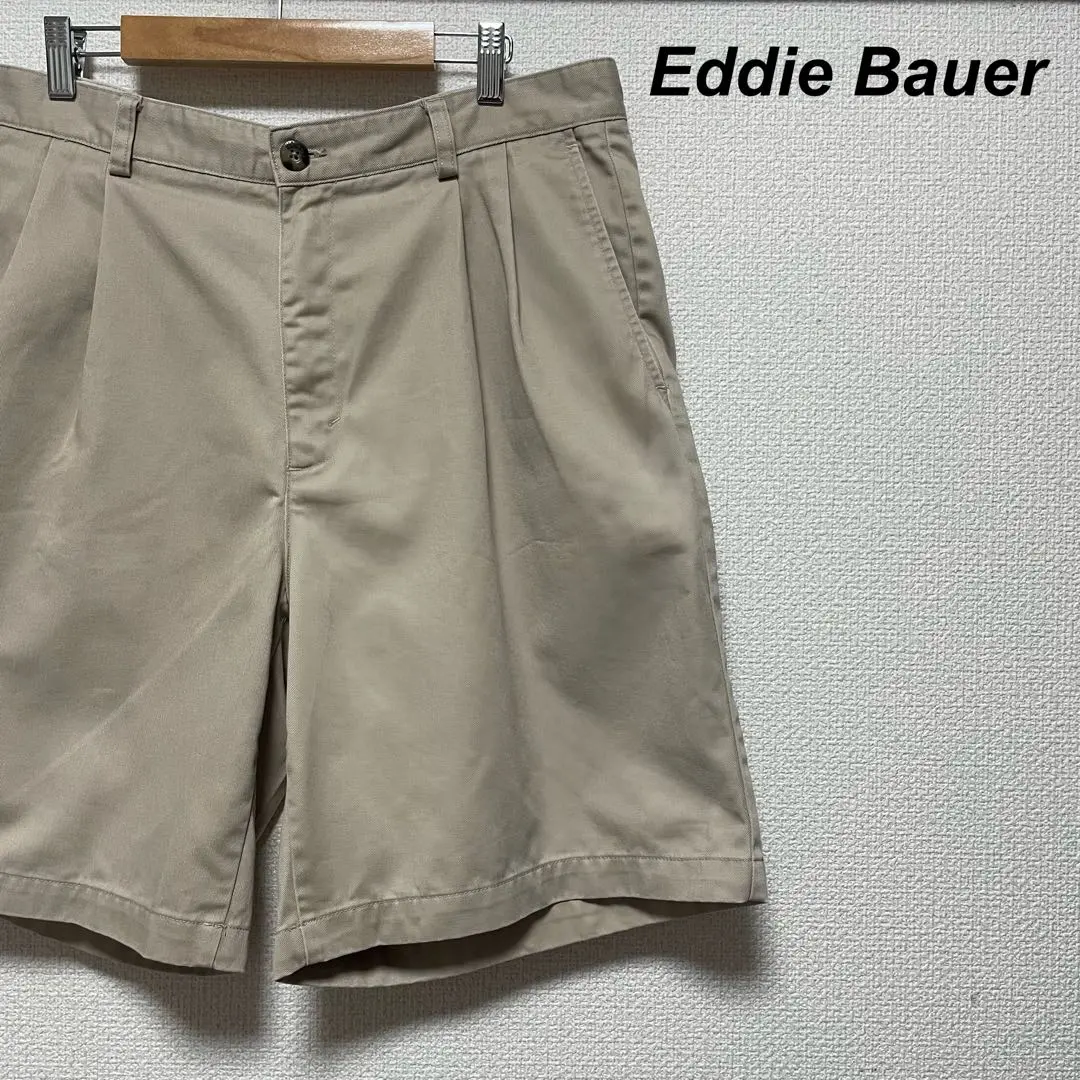 Thumbnail of Eddie Bauer 2-Tuck Chino Shorts, Beige, Size 35
