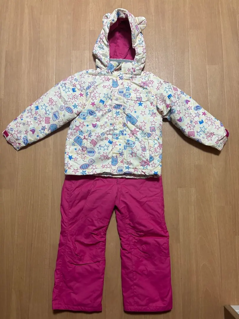 Thumbnail of RESEEDA Kids' Ski Wear Pink/Milky White Set (Top and Bottom) 110cm