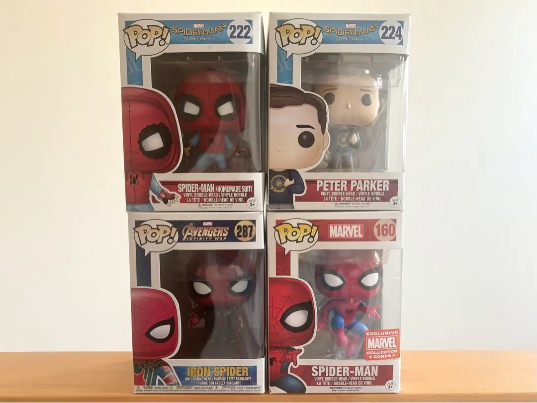 フィギュア　スパイダーマン(ホームメイド・スーツ版)＆ピーター・パーカー＆トニー・スターク＜3体セット＞ 「スパイダーマン：ホームカミング」 コスベイビー サイズS コスベイビー】『スパイダーマン：ホームカミング』［サイズS