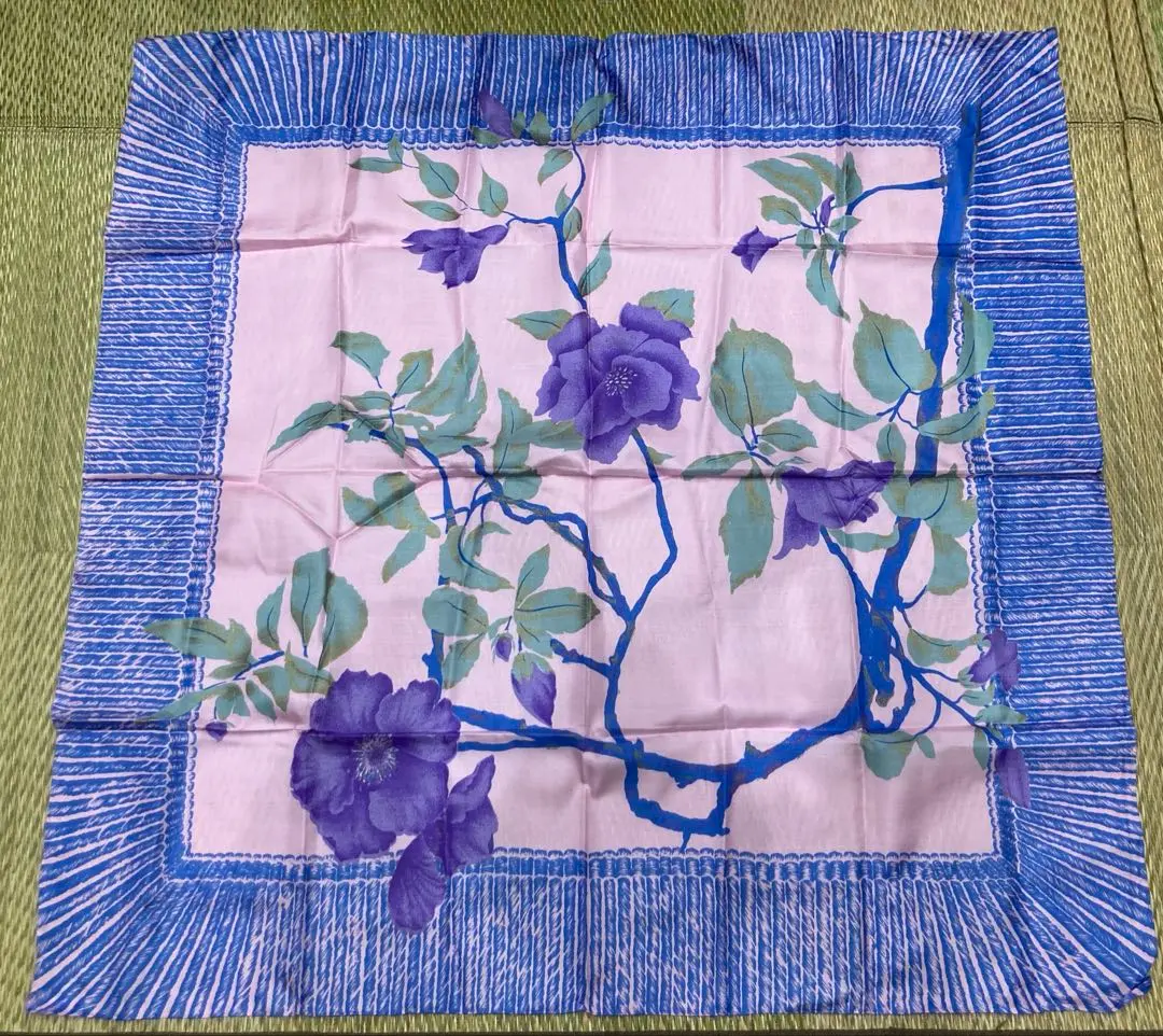 Thumbnail of Floral scarf, pink and blue