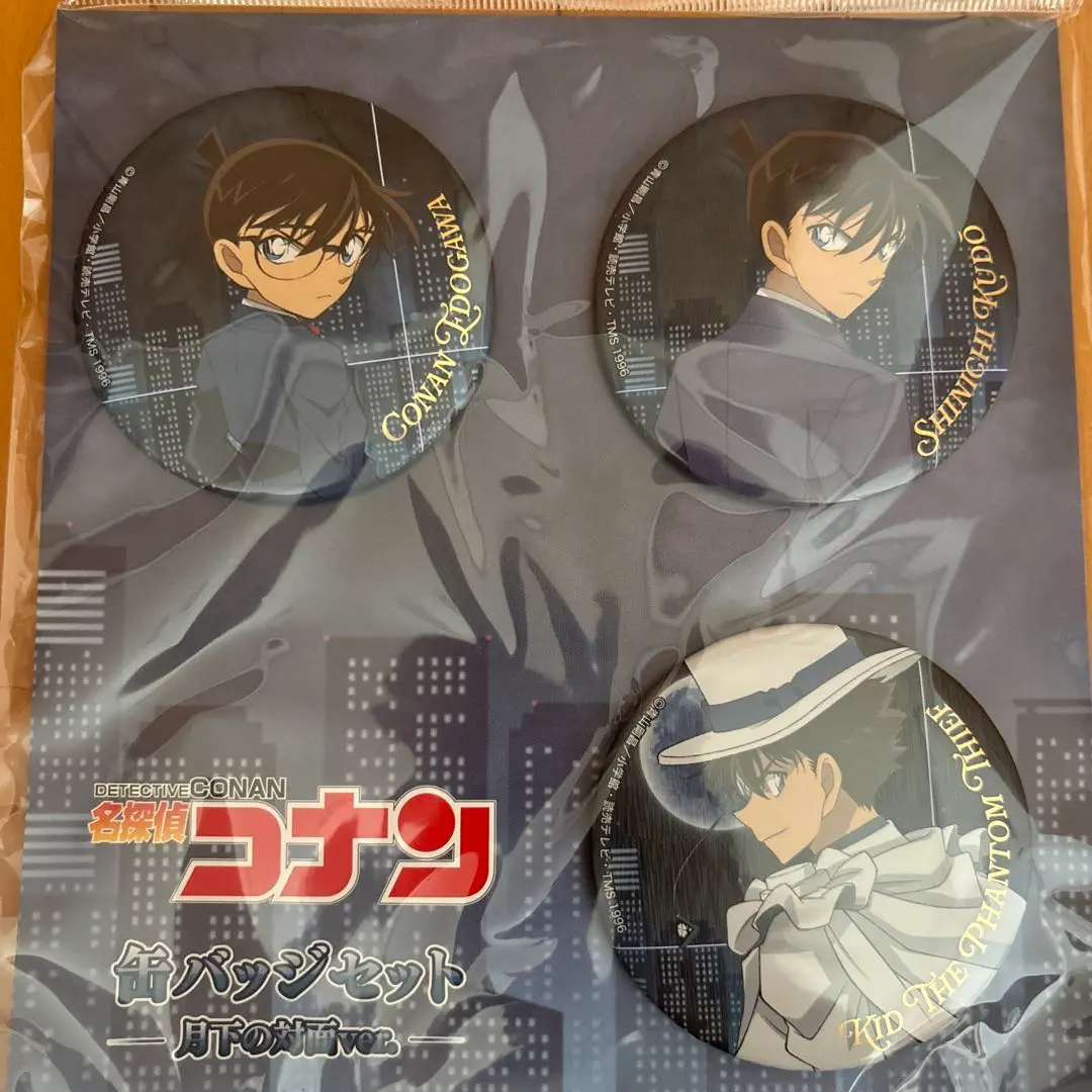 名探偵コナン 月下の対面 缶バッジセット 工藤新一 怪盗キッド 名探偵コナン】＜vs.怪盗キッド | 月下の対面ver. | vs.怪盗