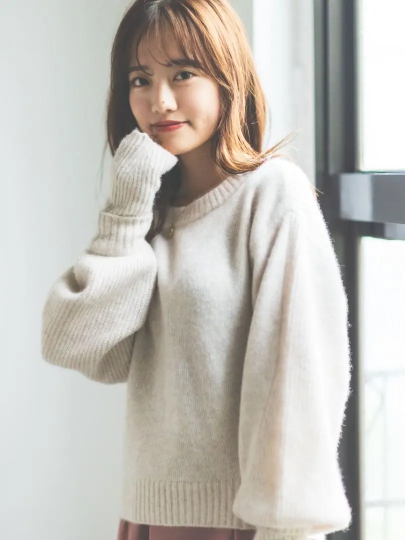 Thumbnail of 【Excellent Condition】cohina Raccoon Crew Neck Knit Pullover - Ivory