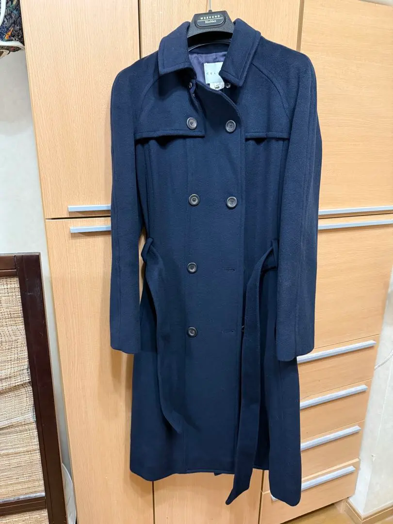 Thumbnail of Celine Wool Long Coat, Navy