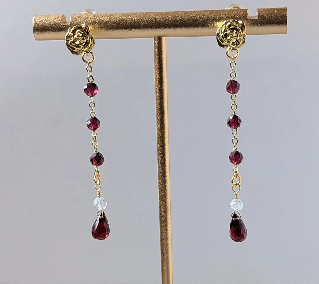 Thumbnail of Garnet drop earrings