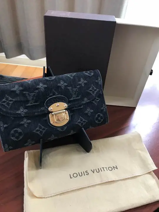❣️ルイヴィトン❣️ポルトフォイユ アメリア長財布✨ノワール　デニム希少品✨ ルイヴィトン 長財布 ポルトフォイユ・アメリア ノワール