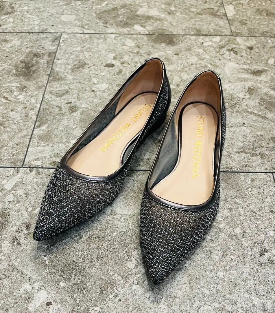未使用　STUART WEITZMAN リボン付きフラットシューズ 2025年最新】Stuart Weitzman レディース フラットシューズ