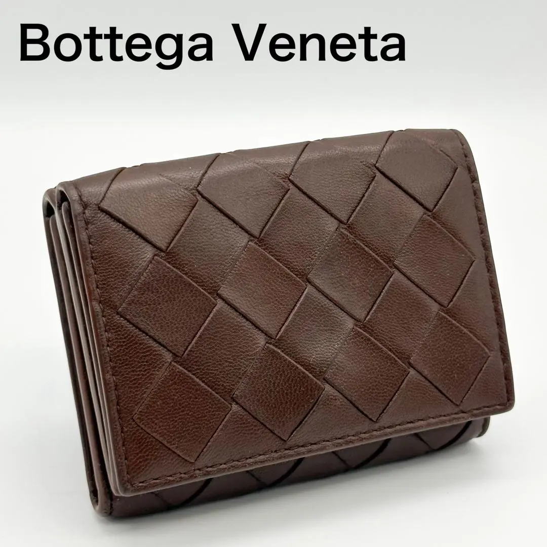 葆蝶家 編織 三折錢包 迷你三折錢包 的縮圖