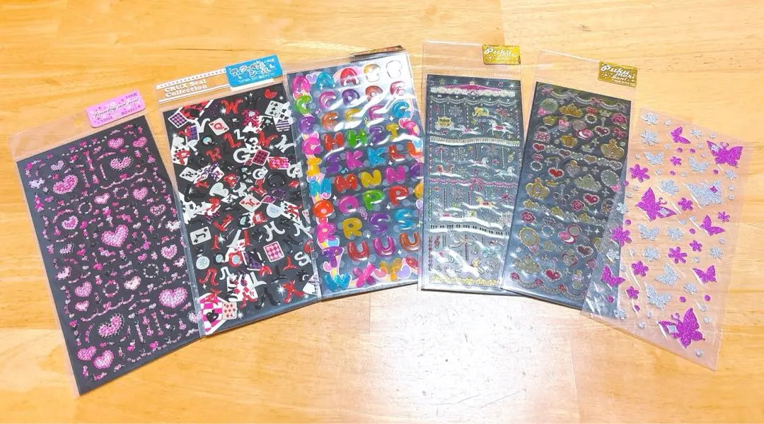 Thumbnail of Heisei Retro Glitter Stickers - Set of 6