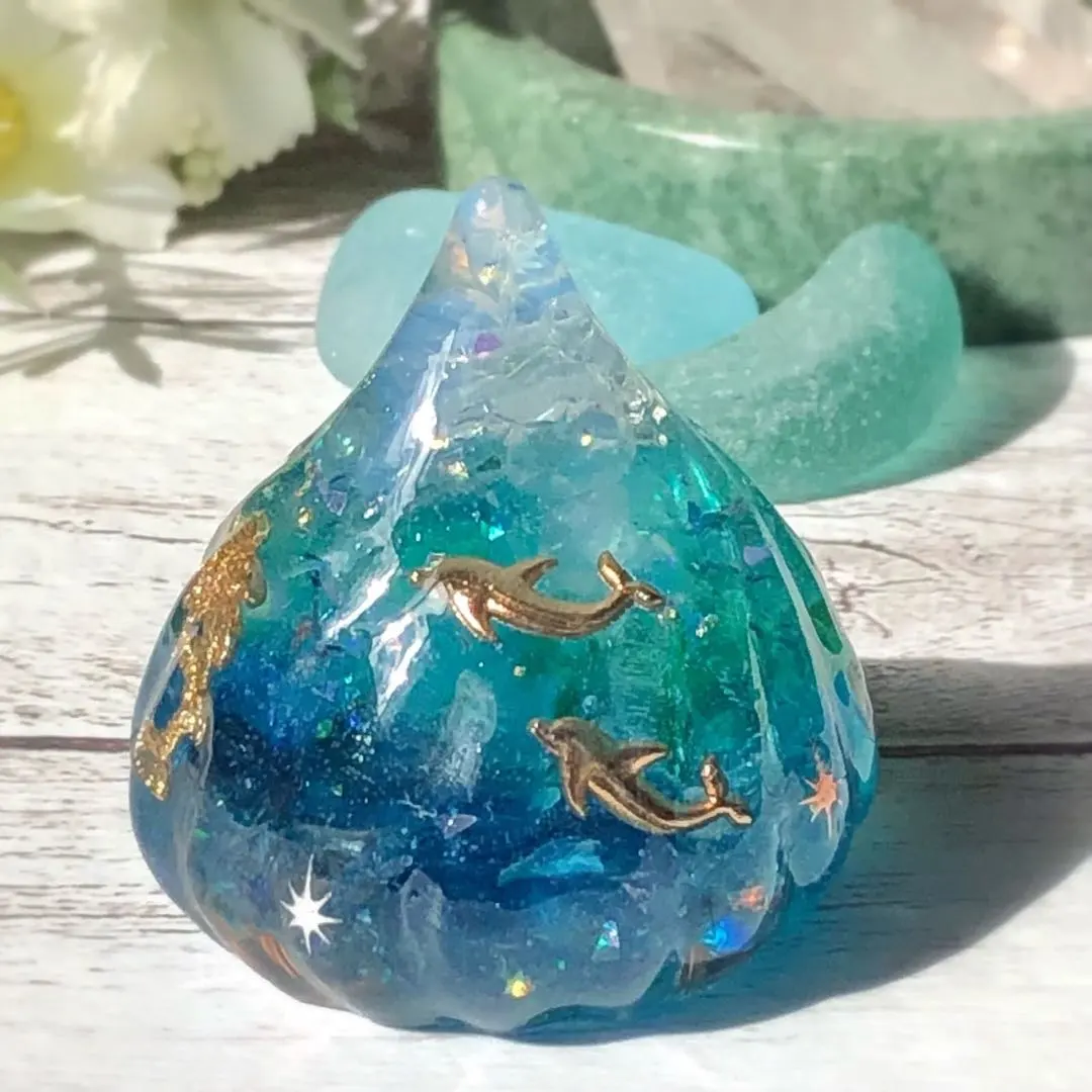 Thumbnail of Sea ✨️ Sea Glass ✨️ Twisted Jewel-shaped Orgonite