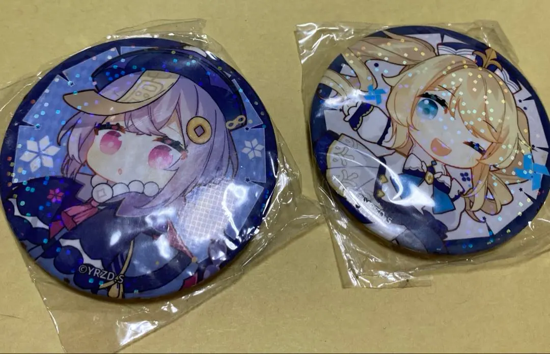 Thumbnail of Unopened Genshin Impact Barbara & Qiqi Can Badge Set