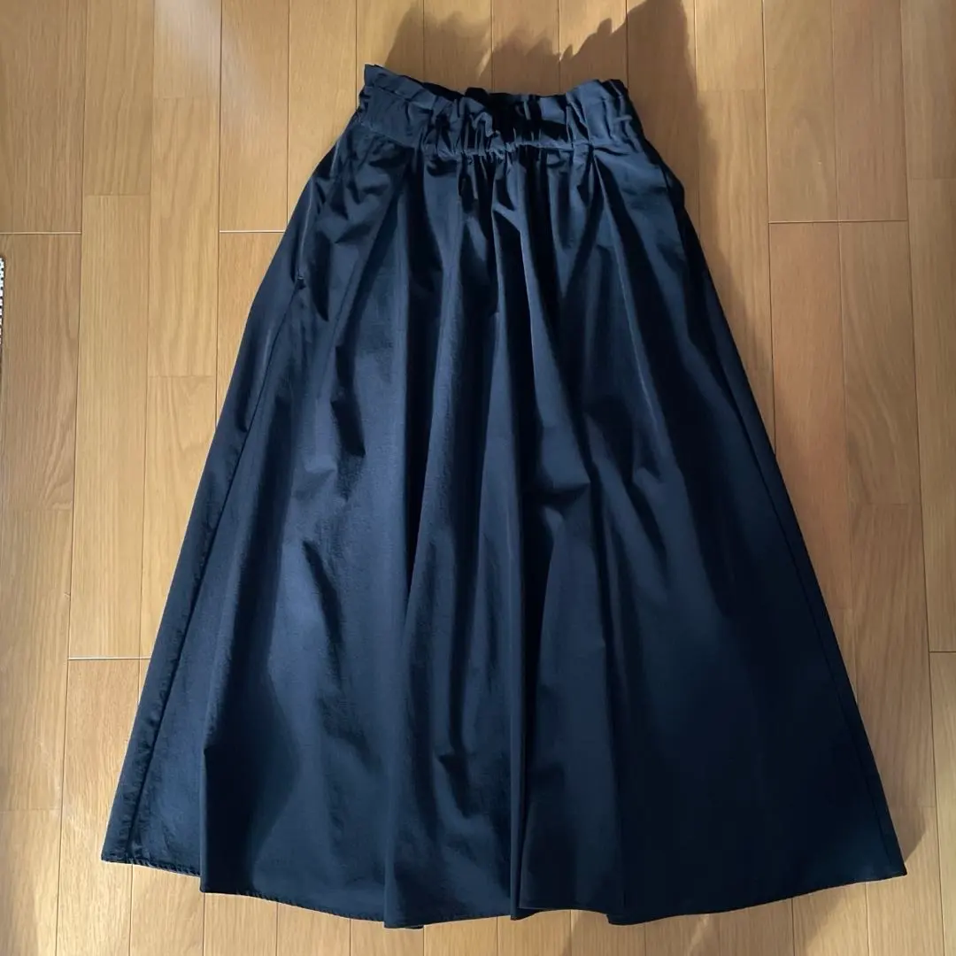 Thumbnail of Beautiful Condition Black Long Flare Skirt