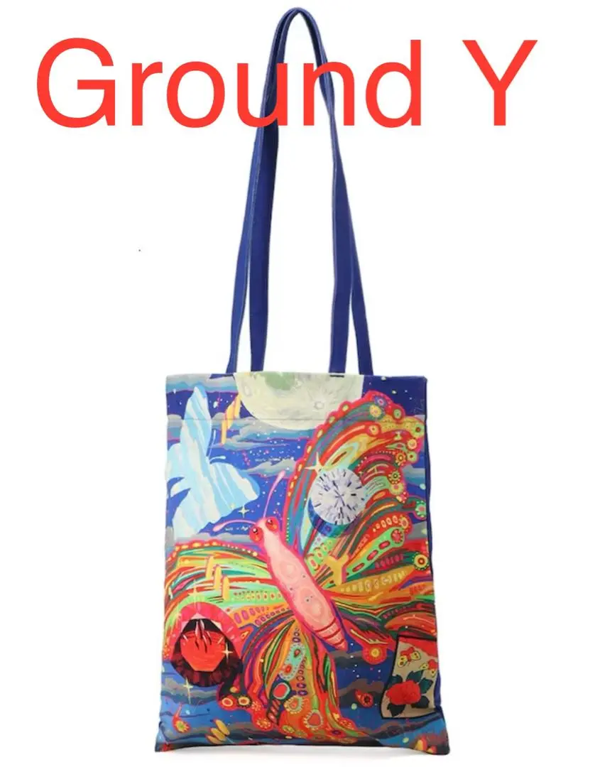グランドY トートバッグ Ground Y [グラウンドワイ] Cotton Canvas Y Tote Bag