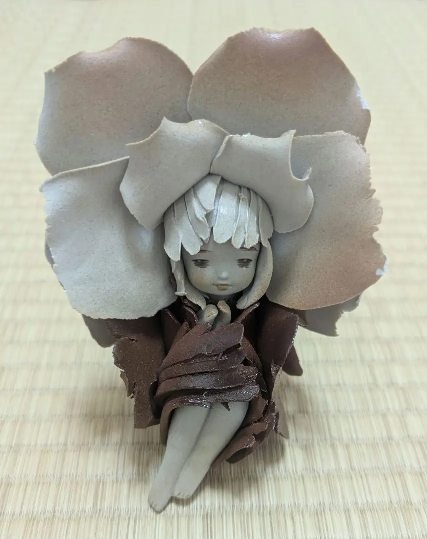 【サイトウ】【希少】創作人形作家　陶器人形 森の精 リーベ 竹内祥子 創作人形 陶器人形作家 竹内 祥子 陶人形/森の精リーベ 美術品