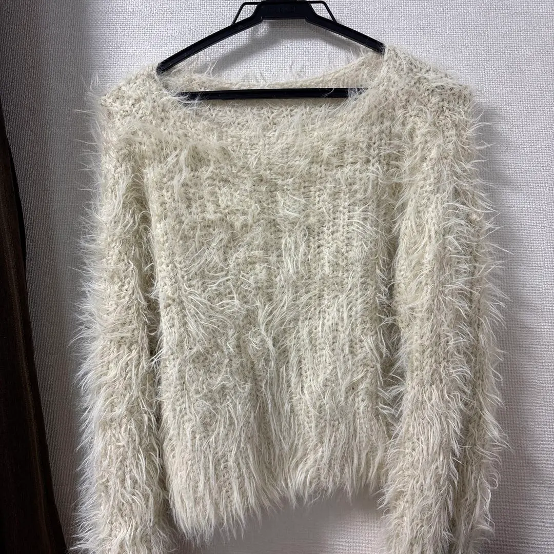 Thumbnail of Ivory knit sweater, size F
