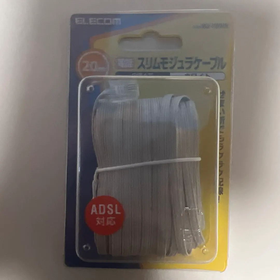 ELECOM 模組化電話線 MJ-20WH 20m 的縮圖