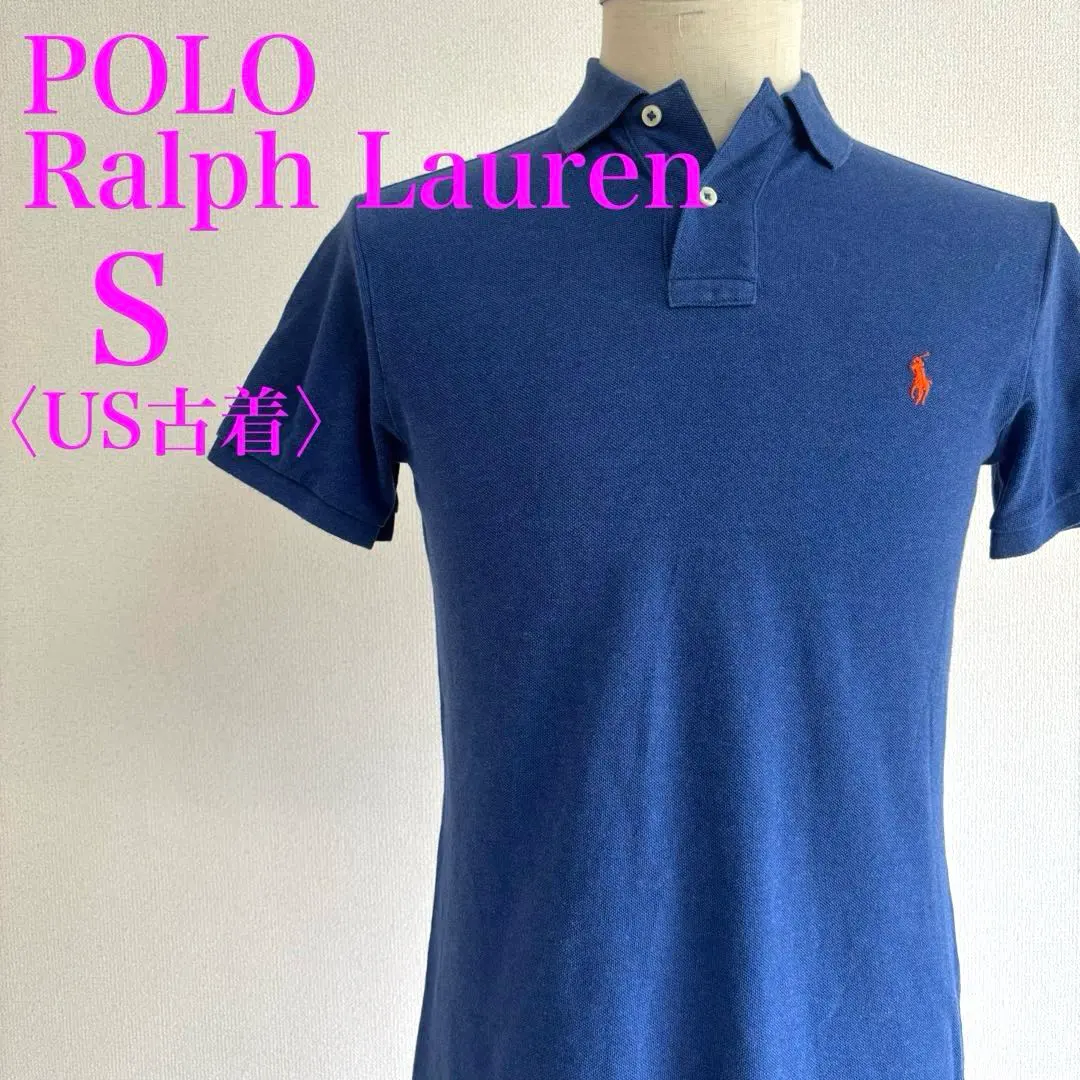 Thumbnail of Ralph Lauren POLO pique custom fit S navy polo shirt