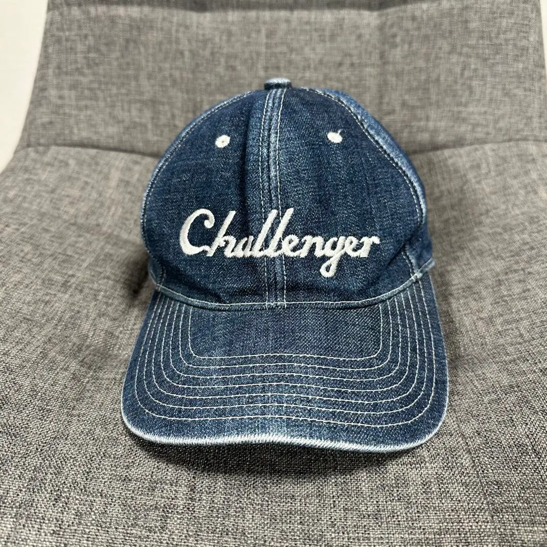 challenger デニムキャップ CHALLENGER 'DENIM LOGO CAP'デニム キャップ ロゴ インディゴ