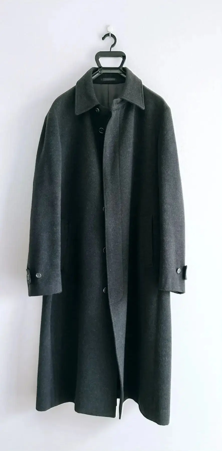 マキシ丈【TETE HOMME】ウールコート　ブラック　美品 アウター（アイテムカテゴリ）