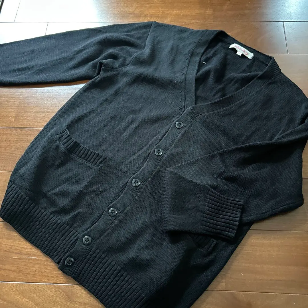 Thumbnail of School uniform cardigan, knit, black, Petit Berry