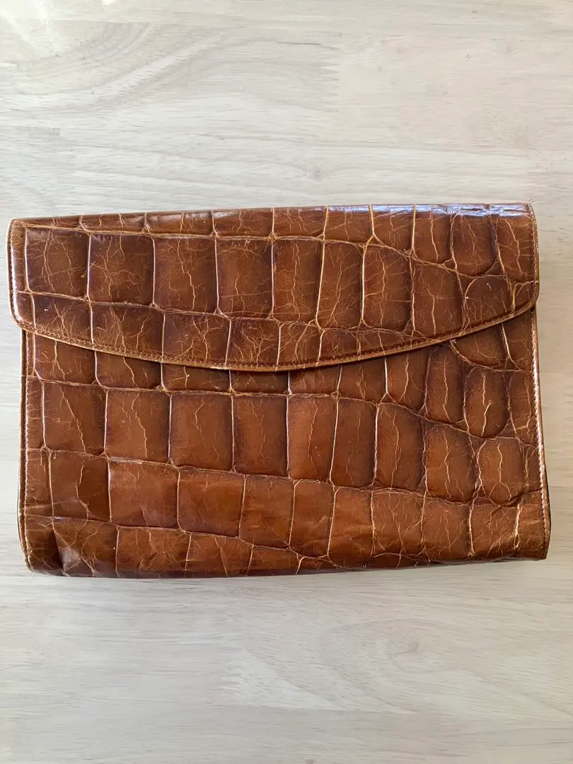 Thumbnail of Yuki Torii Leather Crocodile Clutch Bag